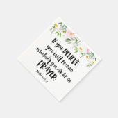 Floral Bijbelvers Servet (Hoek)