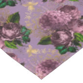  Floral bijen Damask Mauve Gold Tafelkleed (Gekanteld)