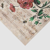  Floral bijen Muziek Ephemera Weefpapier Tissuepapier (Detail)
