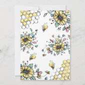 Floral bijenkorf honing zo lieve bij 10e verjaarda kaart (Achterkant)