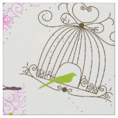 Floral Bird Cage Fabric 2 Stof (Close Up)
