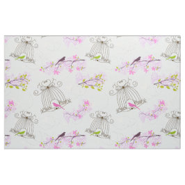 Floral Bird Cage Fabric 2 Stof