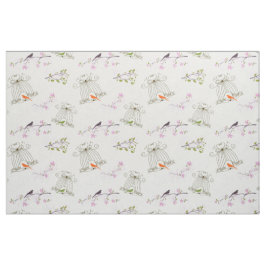 Floral Bird Cage Fabric Stof