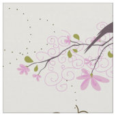 Floral Bird Cage Fabric Stof (Close Up)