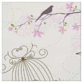 Floral Bird Cage Fabric Stof (Swatch)