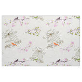Floral Bird Cage Fabric Stof (Fat Quarter)
