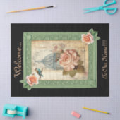 Floral Bird Cage  geïnspireerde decoupage Tissuepapier (Craft)