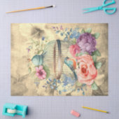 Floral Bird Cage Perkament Achtergrond Decoupage Tissuepapier (Craft)