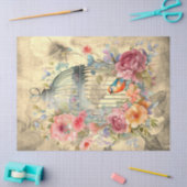 Floral Bird Cage Perkament Achtergrond Decoupage Tissuepapier (Craft)