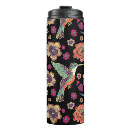 Floral Bird Design | op natuur geïnspireerd kunstw Thermosbeker