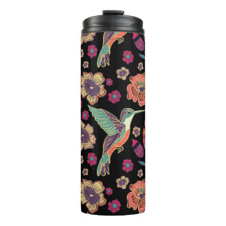 Floral Bird Design | op natuur geïnspireerd kunstw Thermosbeker