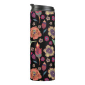 Floral Bird Design | op natuur geïnspireerd kunstw Thermosbeker (Geroteerd rechts)