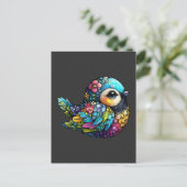 Floral Bird Harmony Briefkaart (Staand voorkant)