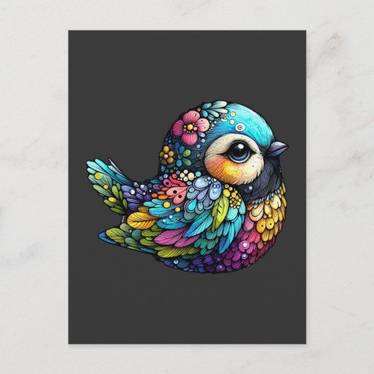 Floral Bird Harmony Briefkaart (Voorkant)