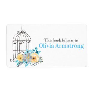 Floral Birdcage Personalized Book behoort tot Etiket