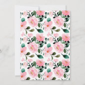 Floral Bird's Nest Baby shower Kaart (Achterkant)