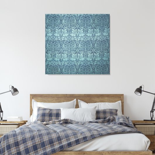 Floral Birds William Morris Brer Rabbit Canvas Afdruk (Insitu (Slaapkamer))