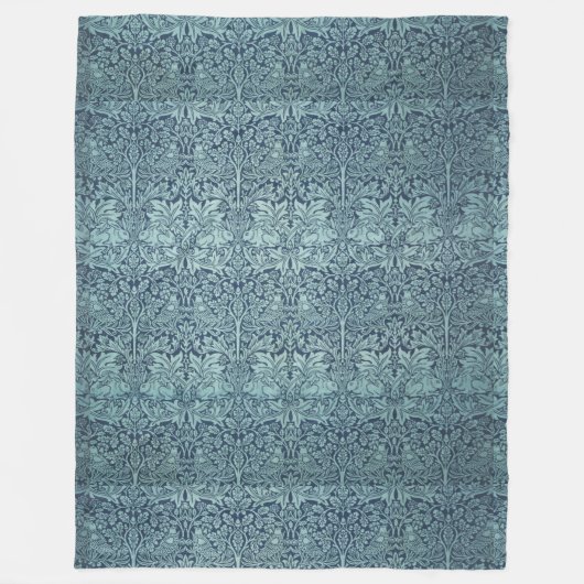  Floral Birds William Morris Brer Rabbit Fleece Deken (Voorkant)