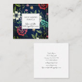 Floral Birth Coach Doula Vierkante Visitekaartje (Voorkant / Achterkant)