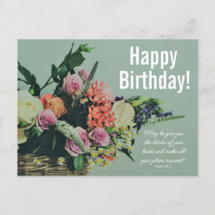 Floral Birthday Blessing Briefkaart