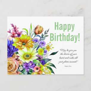 Floral Birthday Blessing Briefkaart