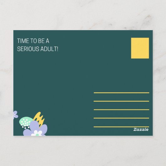 Floral Birthday Briefkaart (Achterkant)