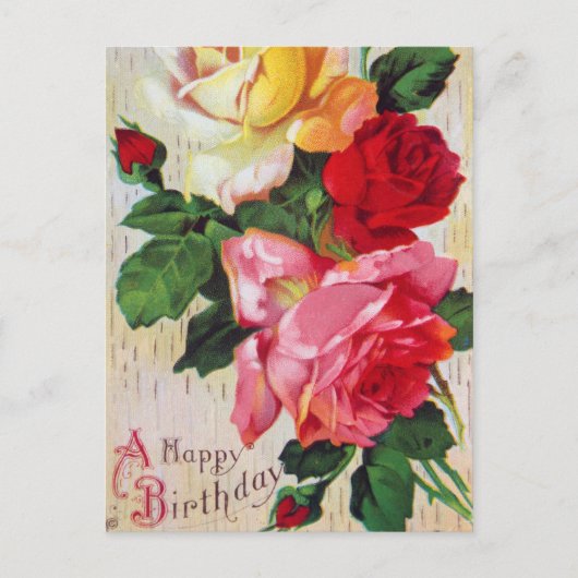  Floral Birthday Briefkaart (Voorkant)