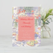 Floral Birthday Brunch Uitnodiging (Staand voorkant)