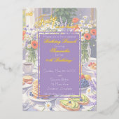 Floral Birthday Brunch Uitnodiging (Voorkant)