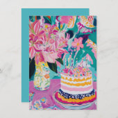 Floral Birthday Card (Voorkant / Achterkant)