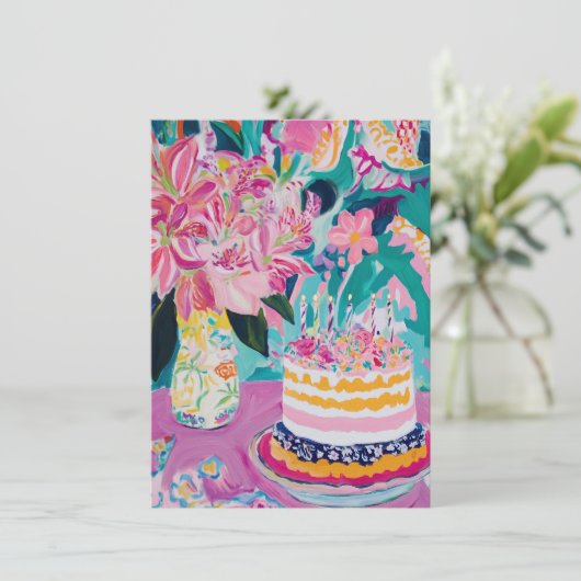 Floral Birthday Card (Staand voorkant)