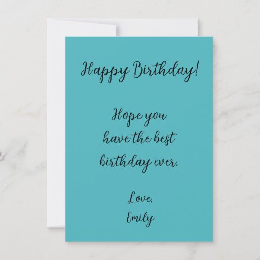 Floral Birthday Card (Achterkant)