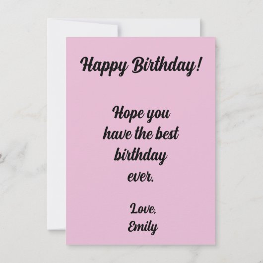Floral Birthday Card (Achterkant)