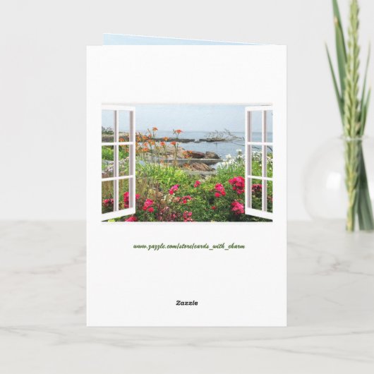 Floral Birthday Card Afbeelding UW perfecte dag Kaart (Achterkant)