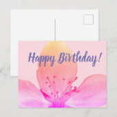 Floral Birthday Card Briefkaart (Voorkant / Achterkant)