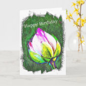 Floral Birthday Card Kaart (Gele Bloem)
