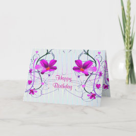 Floral Birthday Card Kaart