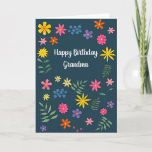 Floral Birthday Card Kaart