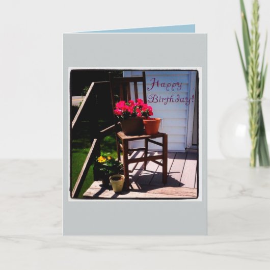 Floral Birthday Card Kaart (Voorkant)