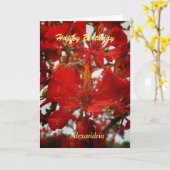 Floral Birthday Custom Kaart (Gele Bloem)