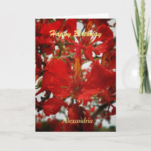 Floral Birthday Custom Kaart