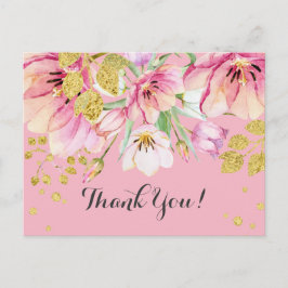 FLORAL, BIRTHDAY DANK JE KAART
