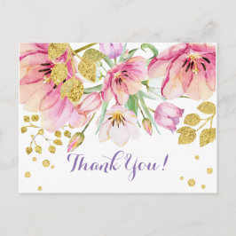 FLORAL, BIRTHDAY DANK JE KAART
