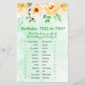 Floral Birthday Dit of dat spel (Voorkant)