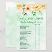 Floral Birthday Ever of Nooit Game (Voorkant / Achterkant)