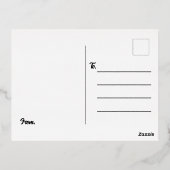 Floral Birthday Folie Feestdagen Briefkaart (Achterkant)