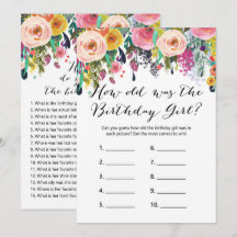 Floral Birthday Games x2 - telefoonspel | Wie weet