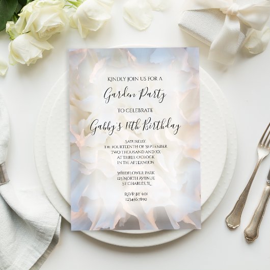 Floral Birthday Garden Party Kaart