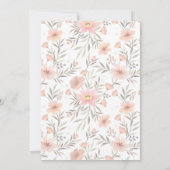 Floral Birthday Invitation, Wildflowers Birthday  Kaart (Achterkant)