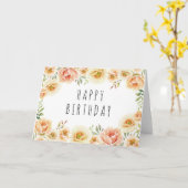 Floral Birthday Kaart (Gele Bloem)